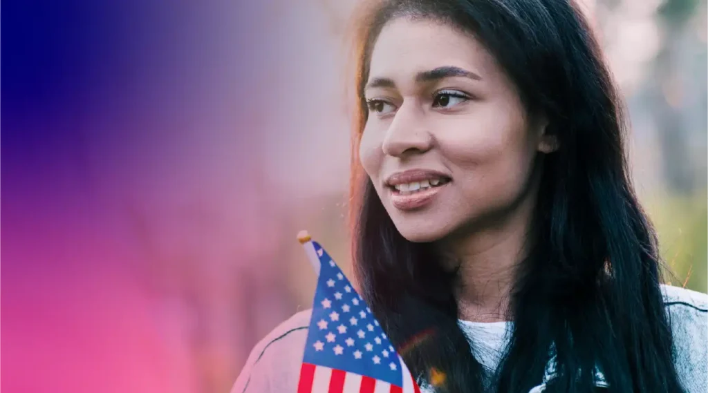 Mujer-con-bandera-de-EEUU